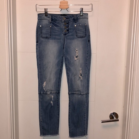 BEBE button fly jeans - Picture 1 of 4